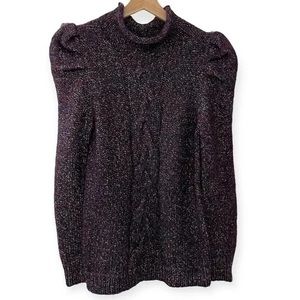 Marie Oliver Penni Puff Sleeve Turtleneck Sweater